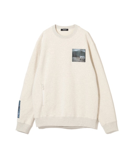 裏起毛ｳﾗｹ片ZIPPKTﾌﾟﾙｵｰﾊﾞｰ TPJQﾊﾟｯﾁ Ivory