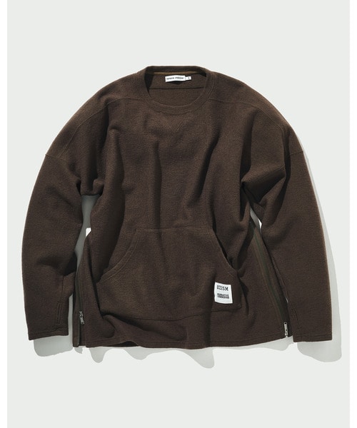 OZISM MONK CREW LONG PULLOVER W/N PILE