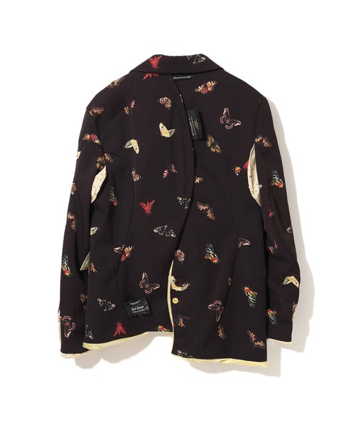 Butterfly総柄ｳｰﾙﾋﾟｰｸﾄﾞ3BJKT