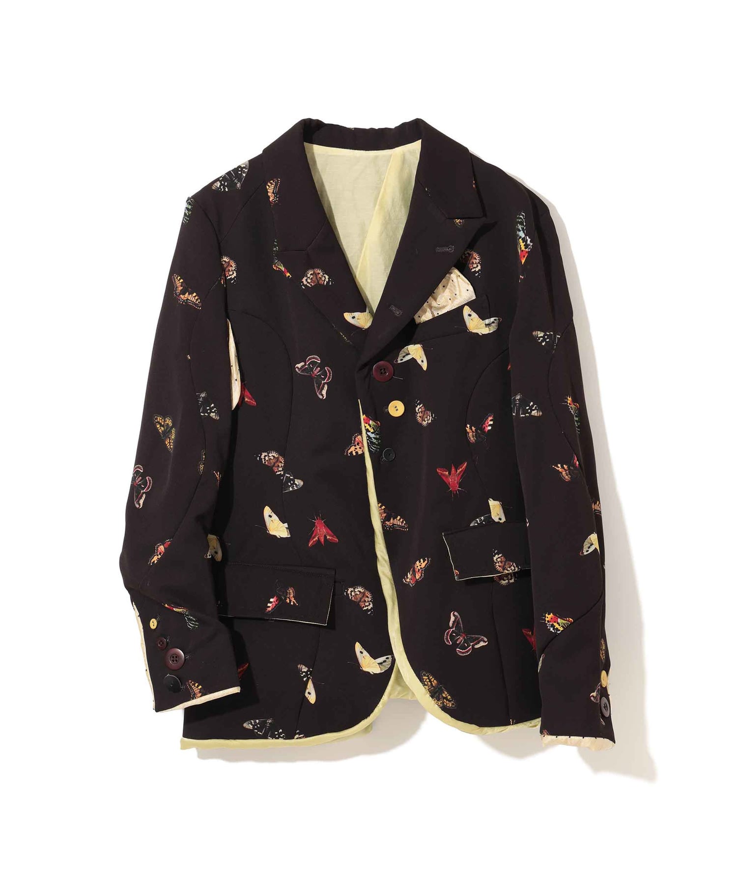 Butterfly総柄ｳｰﾙﾋﾟｰｸﾄﾞ3BJKT