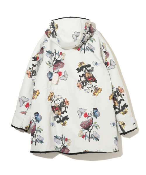 ButterfleFlower総柄Nyﾀﾌﾀ3Lﾏｳﾝﾃﾝﾊﾟｰｶｰｺｰﾄ