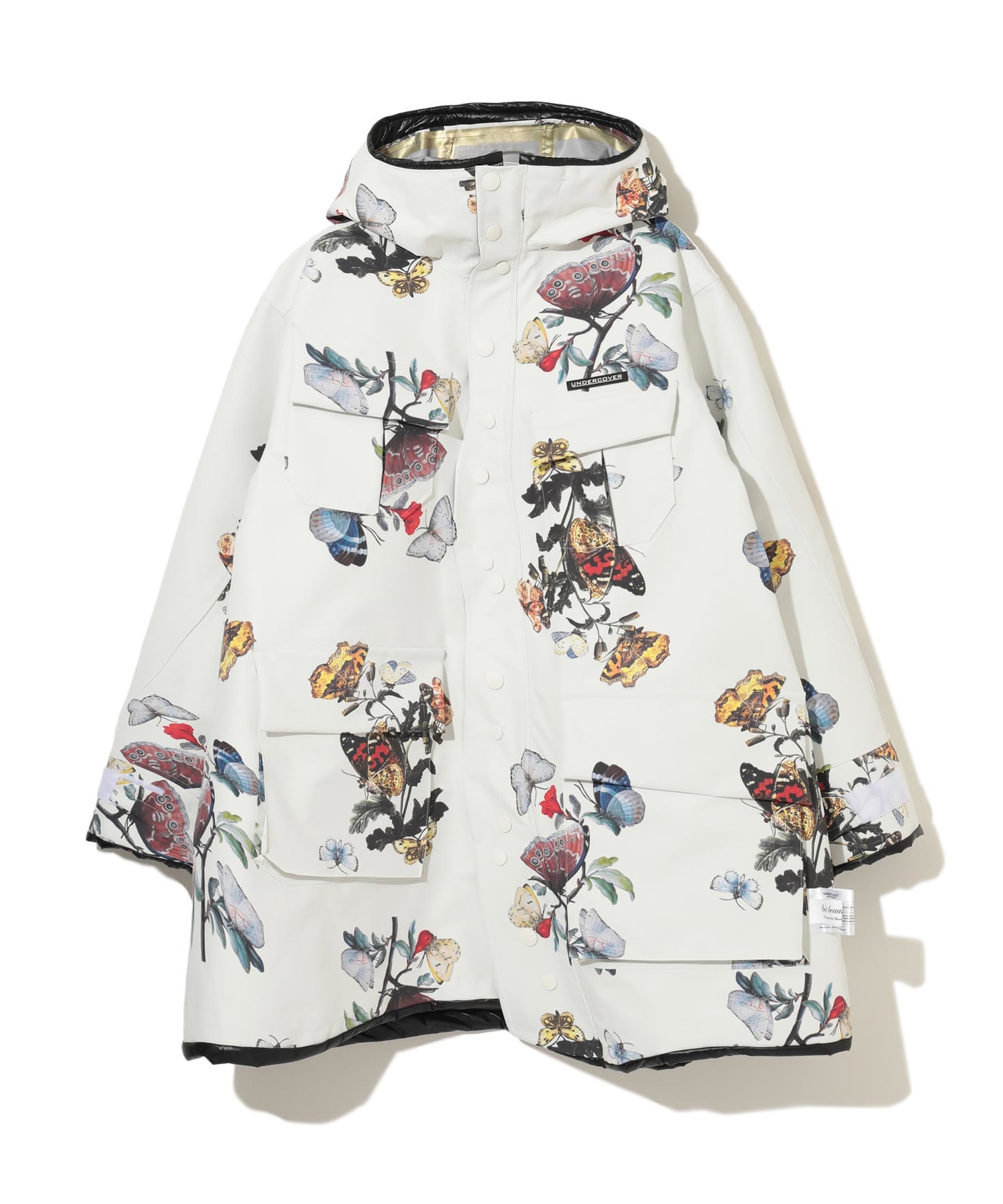 ButterfleFlower総柄Nyﾀﾌﾀ3Lﾏｳﾝﾃﾝﾊﾟｰｶｰｺｰﾄ