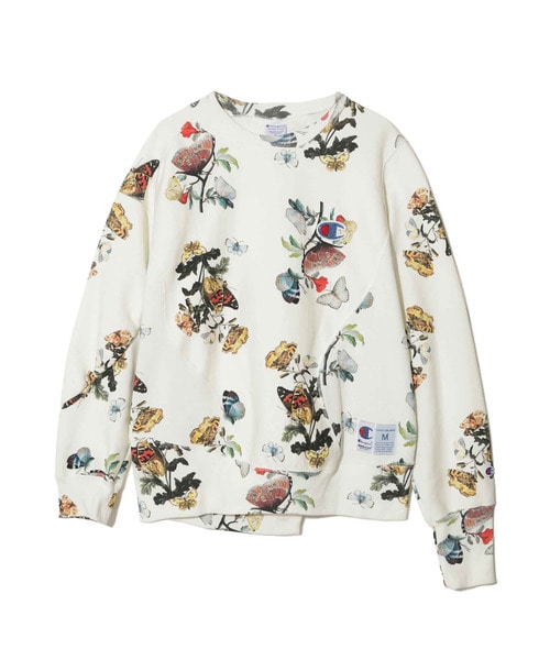 BF総柄11.5ozCP裏毛ﾋﾞｰｽﾞ刺繍ｱｼﾝﾒﾄﾘｰ切替PO