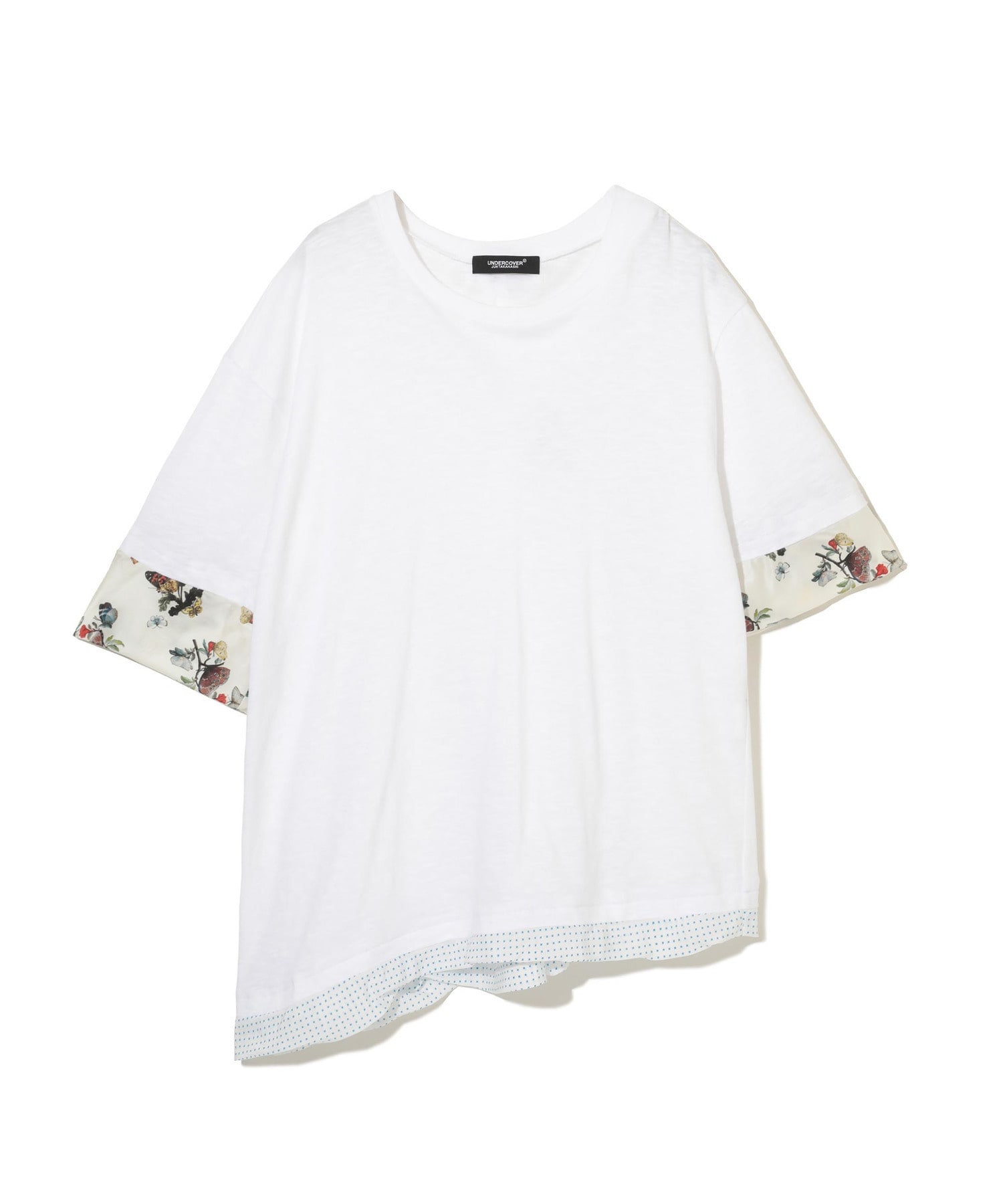 ｽﾗﾌﾞ天竺袖総柄ﾚｲﾔｰTEE