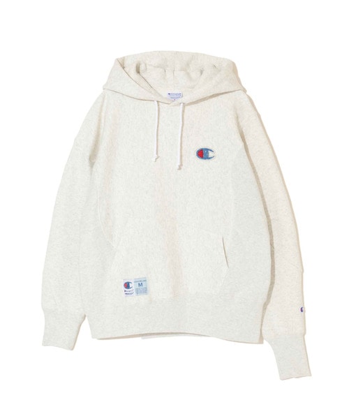 11.5ozCP裏毛ﾋﾞｰｽﾞ刺繍ｱｼﾝﾒﾄﾘｰ切替HOODIE