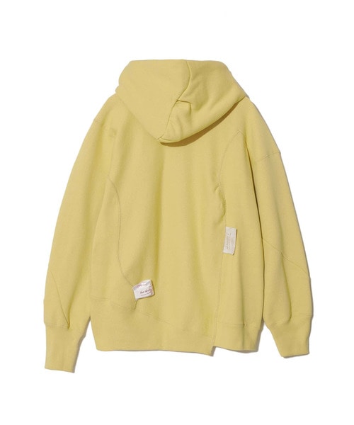 11.5ozCP裏毛ﾋﾞｰｽﾞ刺繍ｱｼﾝﾒﾄﾘｰ切替HOODIE