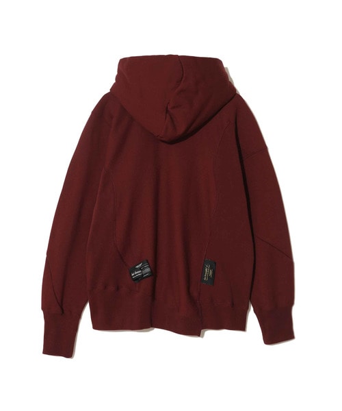 11.5ozCP裏毛ﾋﾞｰｽﾞ刺繍ｱｼﾝﾒﾄﾘｰ切替HOODIE