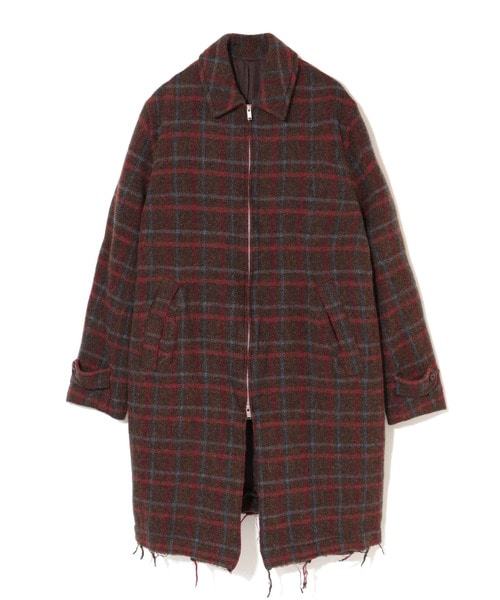 縮絨ｳｰﾙﾁｪｯｸｽﾃﾝｶﾗｰｺｰﾄ