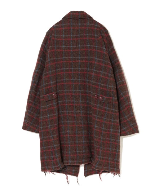 縮絨ｳｰﾙﾁｪｯｸｽﾃﾝｶﾗｰｺｰﾄ