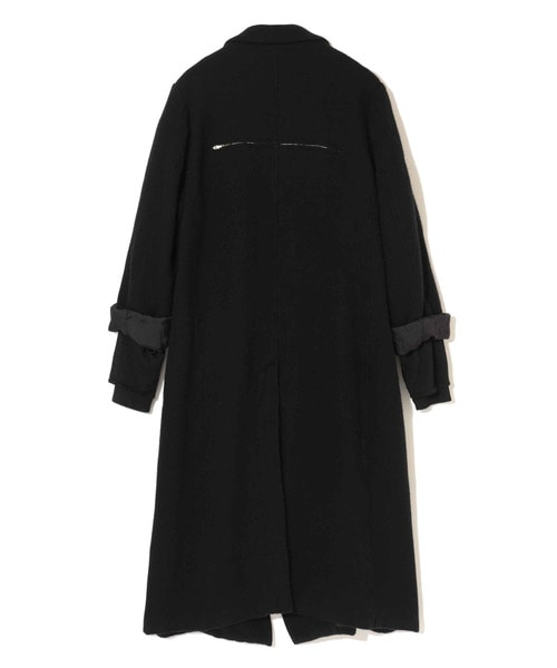 縮絨袖ﾚｲﾔｰﾋﾟｰｸﾄﾞﾗﾍﾟﾙｺｰﾄ