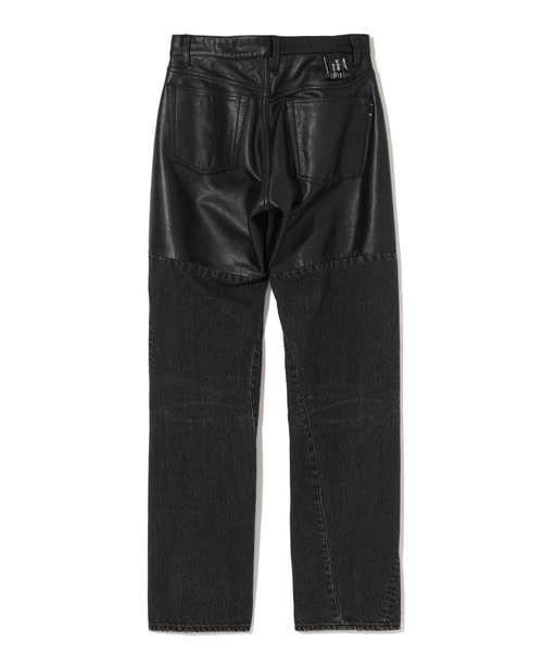 後ﾚｻﾞｰ切替加工ﾃﾞﾆﾑﾊﾟﾝﾂ INDIGO/BLACK