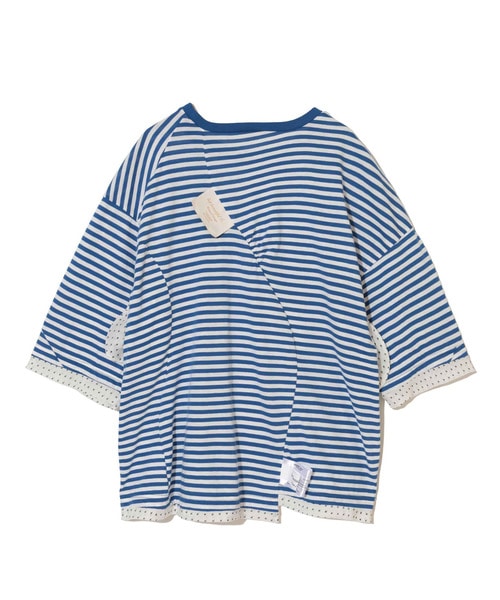 ｽﾗﾌﾞ天竺ﾎﾞｰﾀﾞｰTEE