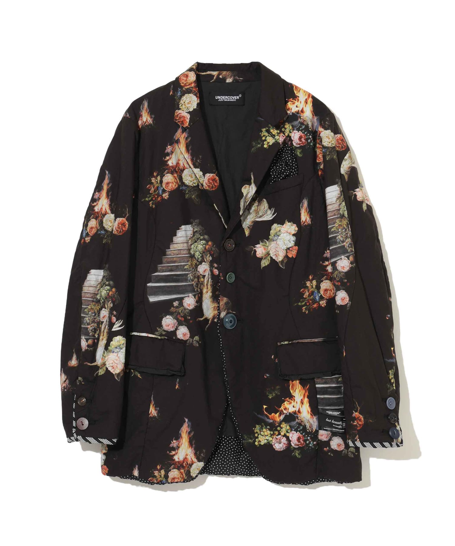 EMMA総柄Coﾀｲﾌﾟﾗｲﾀｰ3B中綿JKT