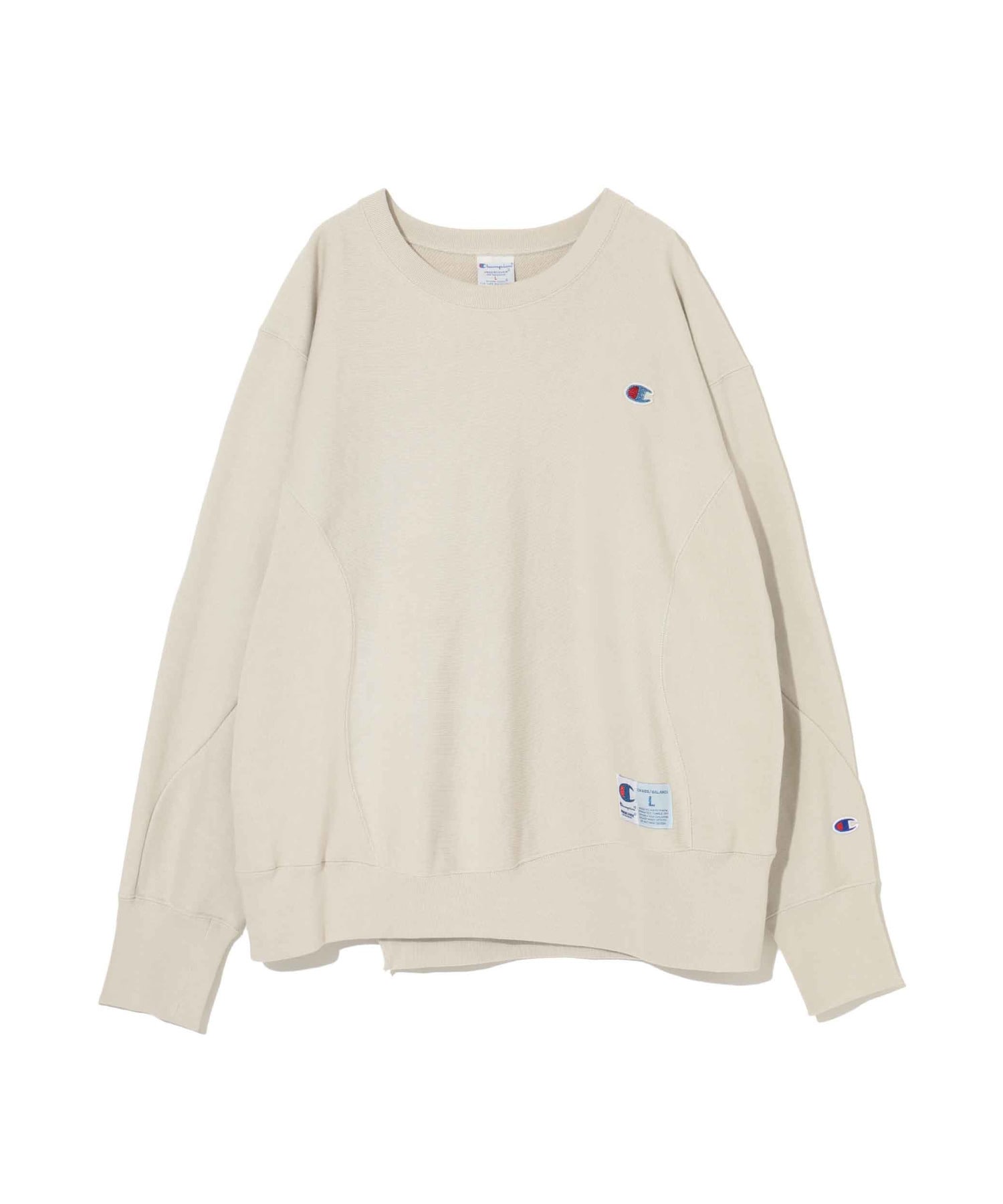 10ozChampion裏毛ﾋﾞｰｽﾞ刺繍切替長袖PO