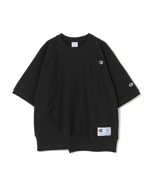 10ozChampion裏毛ﾋﾞｰｽﾞ刺繍切替半袖PO
