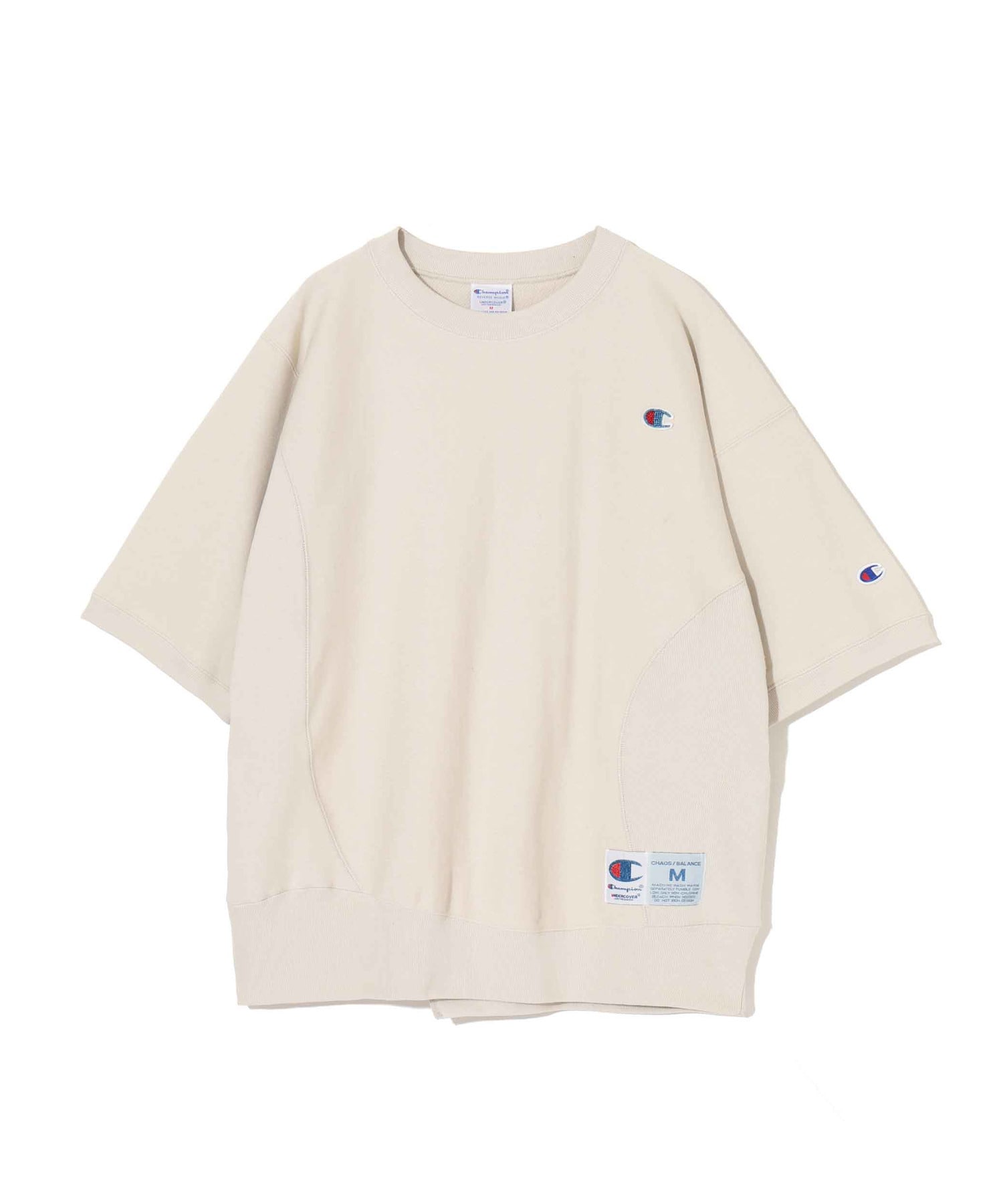 10ozChampion裏毛ﾋﾞｰｽﾞ刺繍切替半袖PO