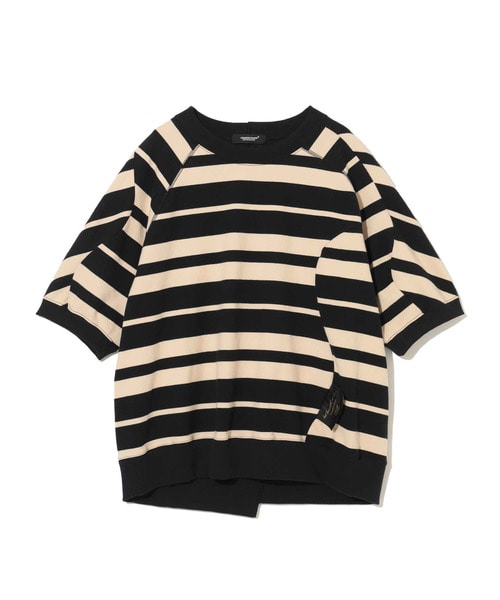 度詰ﾎﾞｰﾀﾞｰ天竺半袖ﾘﾌﾞCS