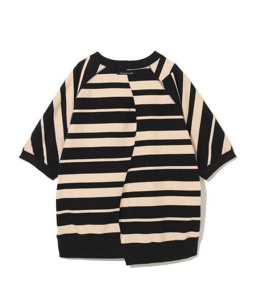 度詰ﾎﾞｰﾀﾞｰ天竺半袖ﾘﾌﾞCS