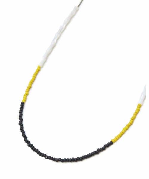 ﾋﾞｰｽﾞﾈｯｸﾚｽ BK/YLW/WHT M