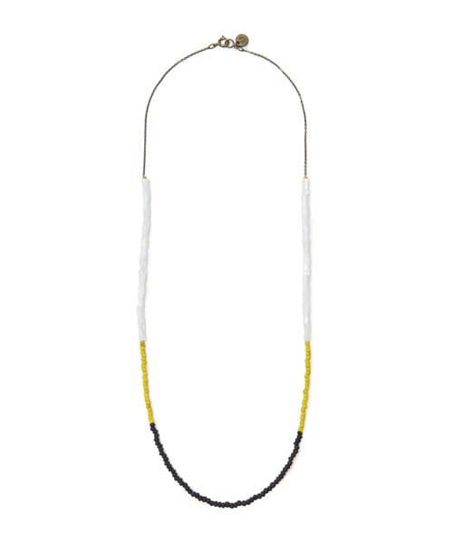 ﾋﾞｰｽﾞﾈｯｸﾚｽ BK/YLW/WHT L