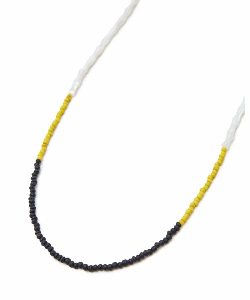 ﾋﾞｰｽﾞﾈｯｸﾚｽ BK/YLW/WHT L