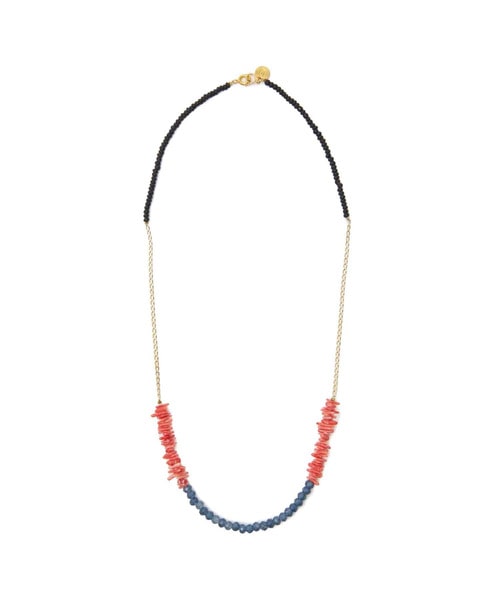 ﾋﾞｰｽﾞﾈｯｸﾚｽ BLU/RED/BK M