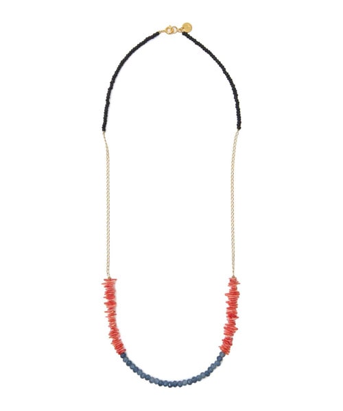 ﾋﾞｰｽﾞﾈｯｸﾚｽ BLU/RED/BK L