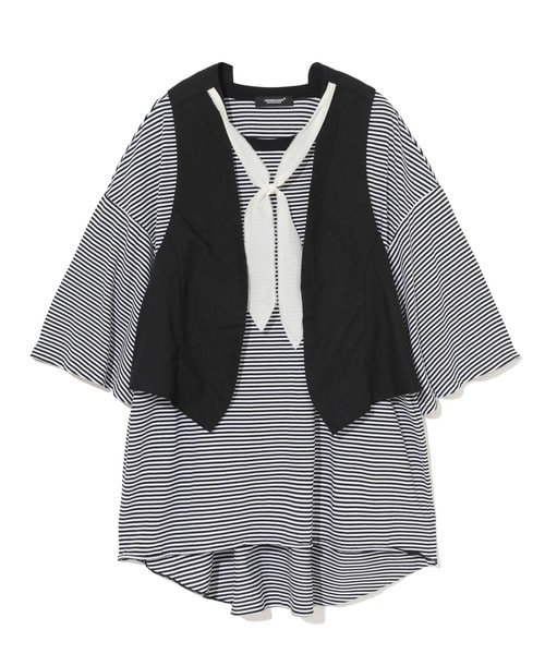 ﾍﾞｽﾄ付BIGTEE ﾎﾞｰﾀﾞｰ