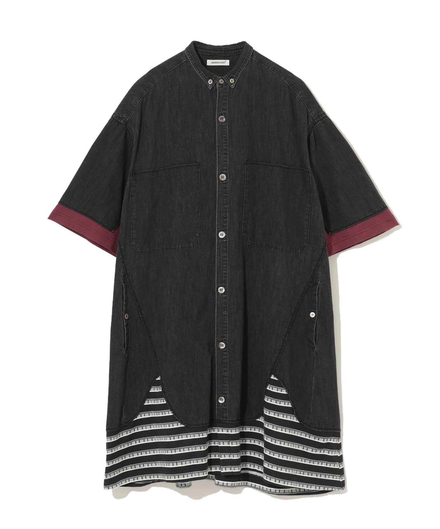 ﾋﾟｱﾉBD切替半袖ﾛﾝｸﾞﾃﾞﾆﾑｼｬﾂ