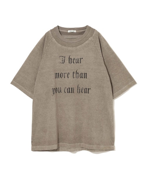 ﾋﾟｸﾞﾒﾝﾄ度詰天竺衿切替半袖ﾗｸﾞﾗﾝTEE I hear