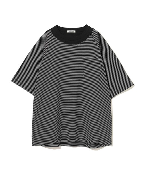 BD天竺衿切替半袖ﾗｸﾞﾗﾝTEE