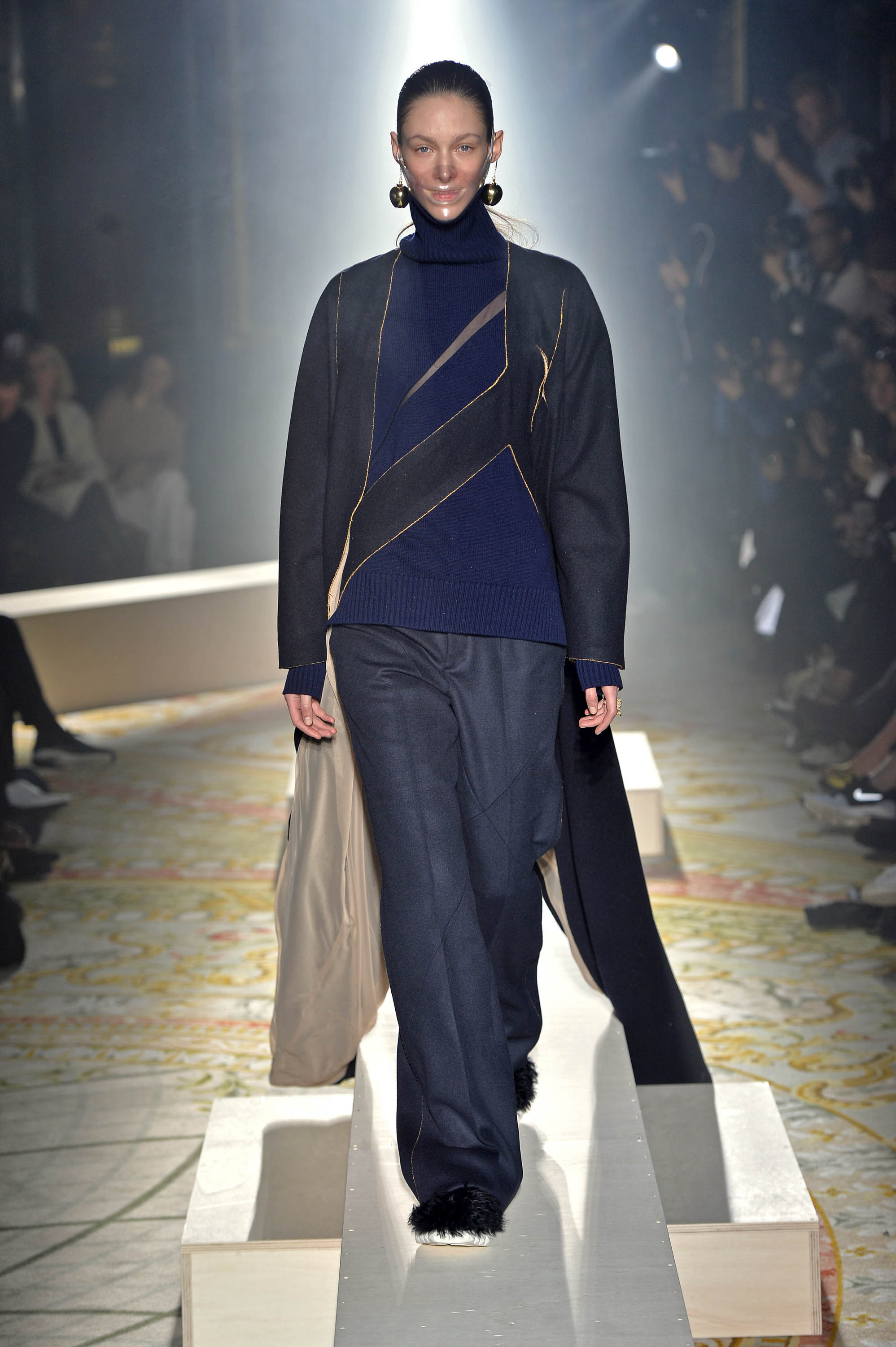 即完売 アンダーカバー 2015/AW MAD ARCHIVES T期復刻アップデート型 THE LAST SCREAM OF ZAMIANG 前後切替ネルチェックシャツ 美品 size2 アンダーカバー(UNDERCOVER) 2015-16年秋冬メンズコレクション